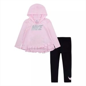 Nike Dri-fit Ruffle Pullover Hoodie and Leggings Set